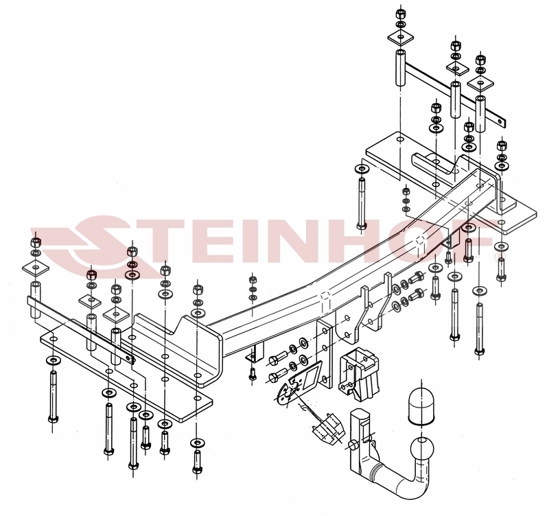 Vertikalna vlečna kljuka Ssangyong Kyron - od 2006 do 2014